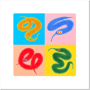 pop worms Posters and Art